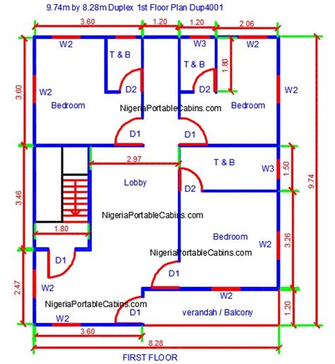 Duplex House Plans Nigeria - Free Duplex Floor Plans. Free Download.