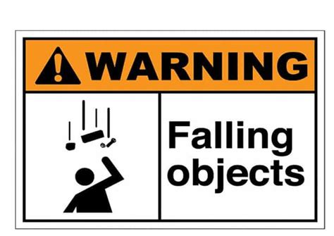 Warning Falling Objects - Construction Sign Template