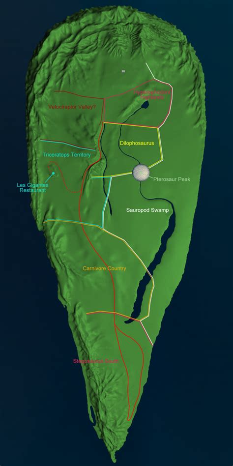 Isla Nublar map from Jurassic Park novel - WIP by Cristian-Milia on DeviantArt