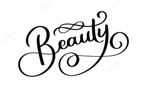 Beauty Typography Square Poster. Vector lettering. Calligraphy phrase for gift cards ...