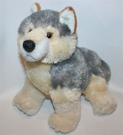 Aurora 12" Plush Wolf Cream gray Stuffed Animal Beans in feet Lovey #Aurora (With images) | Grey ...