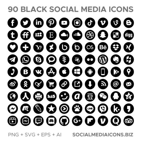 Round Social Media Icons (new) - Socialmediaicons