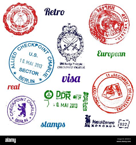 Passport stamps europe Cut Out Stock Images & Pictures - Alamy