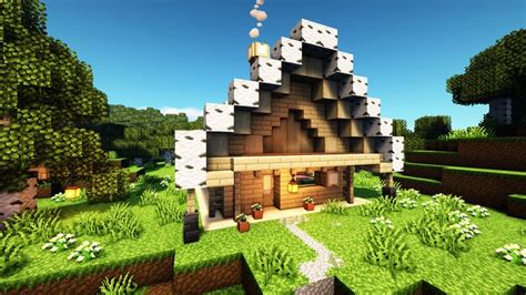 How to build a Birch wood House Minecraft Map