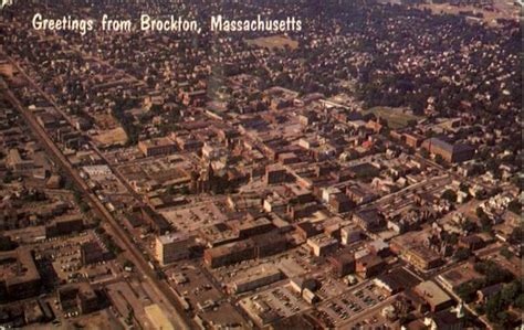 Aerial View Of Downtown Brockton, MA