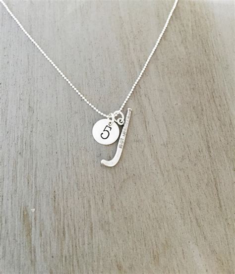 Sterling Silver Field Hockey Necklace Sports Number Necklace Tiny Small ...