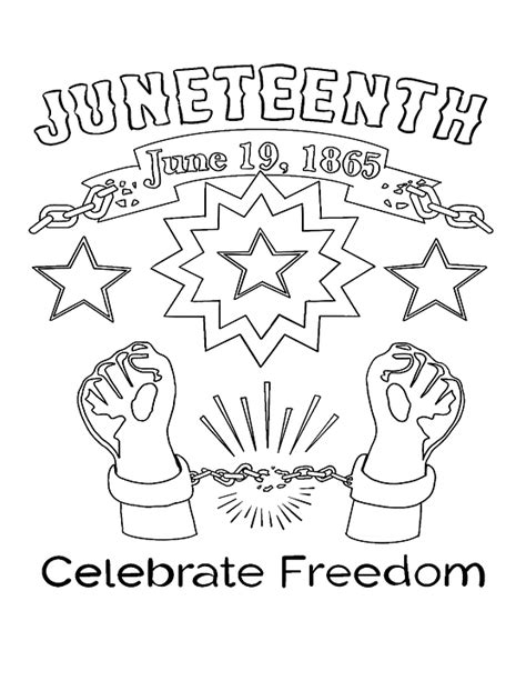 Printable Juneteenth Coloring Pages