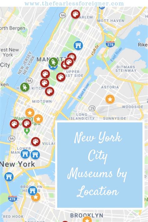 The Only New York City Museums Map & List You Need to Explore the Top ...