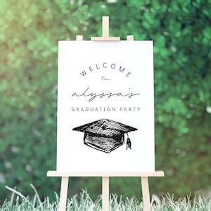 Graduation Welcome Sign, Grad Party Sign, Class of 2024, Entrance Sign ...