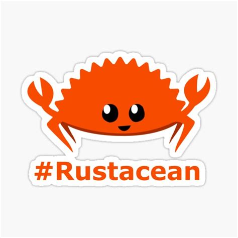 "Rust Language / Lang Unofficial Mascot - Ferris the crab Rustacean" Sticker for Sale by ...