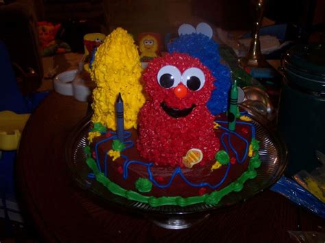 Elmo, Cookie Monster, Big Bird Seame Street Cake - CakeCentral.com