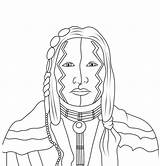Portrait Of Native American coloring Page  Download Print Or Color sketch template