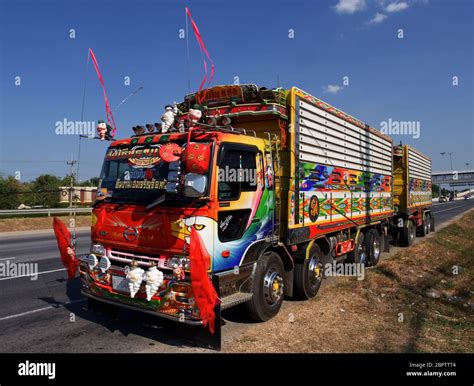 Decorated truck in Thailand Stock Photo - Alamy