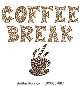 Coffee Font Vector Eps8 Stock Vector (Royalty Free) 1038257887 | Shutterstock