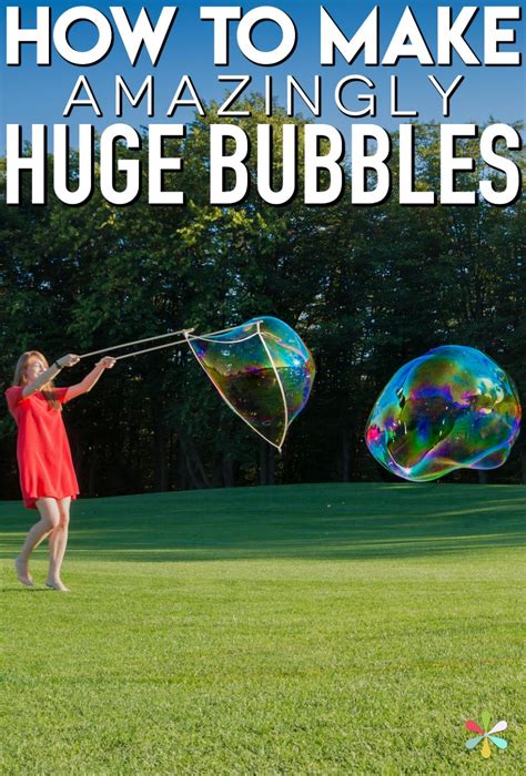 How to make huge bubbles. DIY Recipe for giant bubbles. Making homemade ...