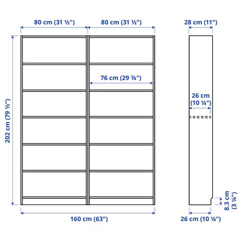 IKEA Billy Bookcase Combination Trio Dimensions Drawings , 56% OFF