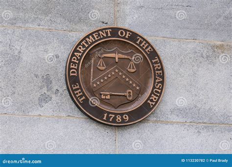 United States Department of the Treasury Seal Editorial Photography ...