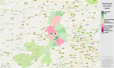 Telford population stats in maps and graphs.