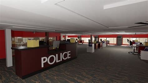 3D model Police Station interior VR / AR / low-poly | CGTrader