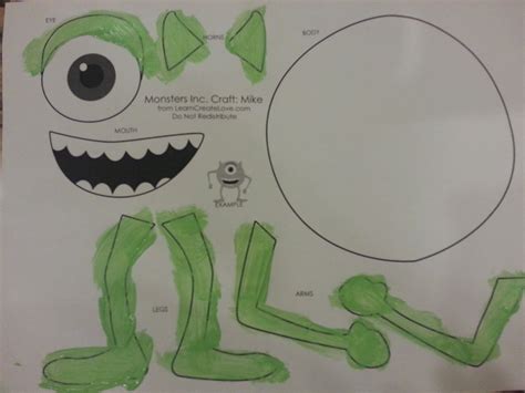 Monsters University: Mike Wazowski Paper Plate Craft | Monsters inc crafts, Paper plate crafts ...