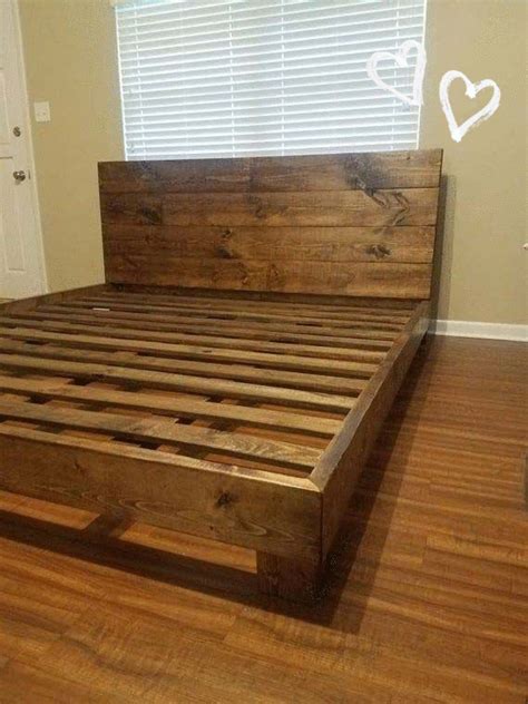 King Size Wood Bed Frame, Diy King Bed Frame, Wood Bed Frame Diy, Bed ...
