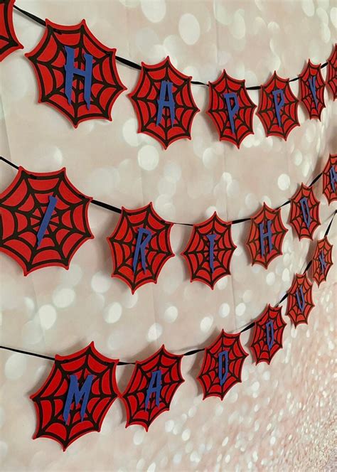 Spiderman Birthday Banner Party Banner Spiderman Banner | Etsy