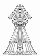 The Nun Coloring Pages sketch template
