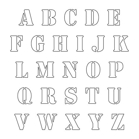 Printable Stencils Alphabet
