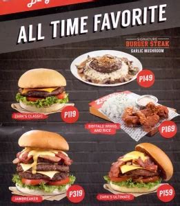 Zark's Burger Menu Philippines 2023 ( Updated In October )