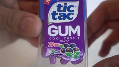 TIC TAC GUM CASSIS FLAVOR - YouTube