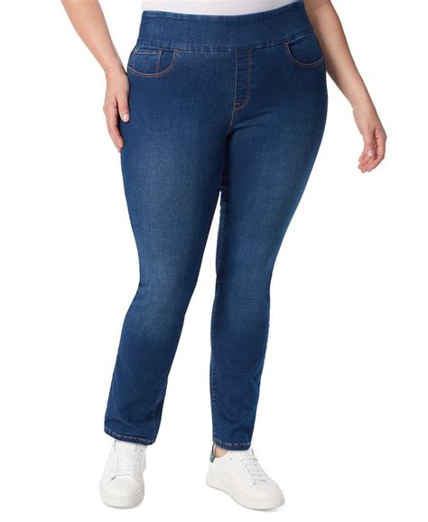 Gloria Vanderbilt Plus Size Amanda Pull-On Jeans & Reviews - Jeans - Plus Sizes - Macy's