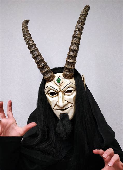 Krampus Mask. Satyr Mask. Horns Mask. Halloween mask. Demon | Etsy