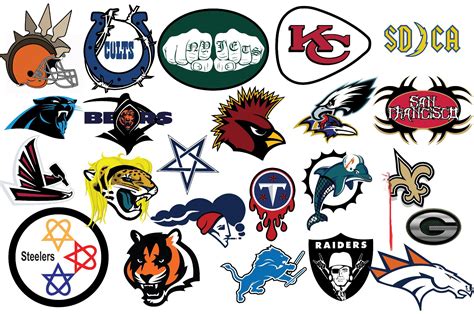 All NFL teams logos redesigned as Metal bands