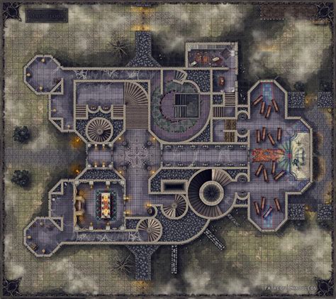 [Art] [Battlemap] Castle Ravenloft: Main Floor (54x48) : r/DnD