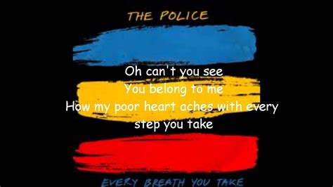 The Police Every Breath You Take- Lyrics - YouTube