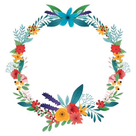 Free Vector | Floral wreath design