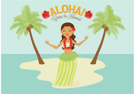 Free Polynesian Hula Female Dancer Vector - Download Free Vector Art, Stock Graphics & Images