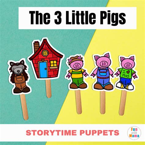 Free Printable Stick Puppets: The Three Little Pigs Fun, 41% OFF