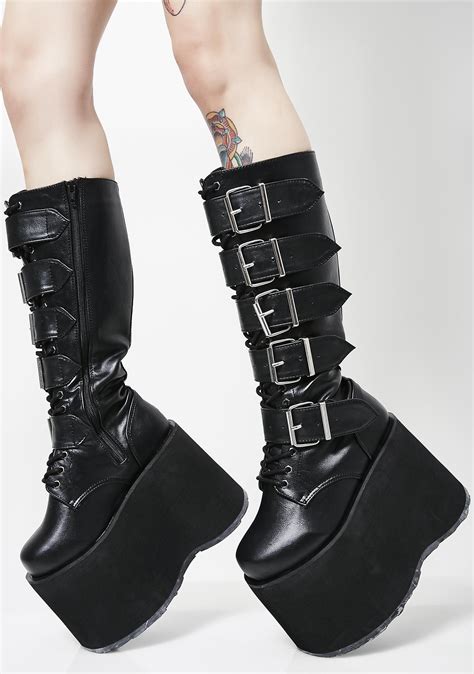 High Heel Wedges, High Heels, Demonia Boots, Gothic Boots, Punk Girl, Shoe Closet, Platform ...