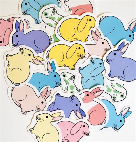 Easter Themed Rabbit Stickers! : sticker