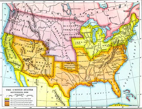 Compromise Of 1850 Map