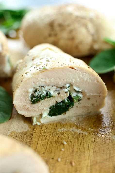 Spinach and Goat Cheese Stuffed Chicken Breasts - Happy Healthy Mama