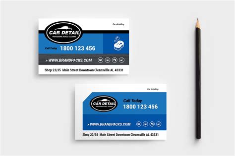 Car Detailing Business Card Template - PSD, Ai & Vector - BrandPacks