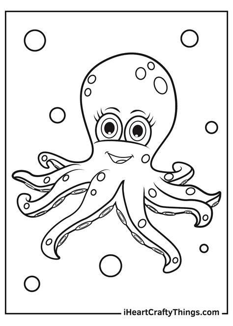 Squid Coloring Pages Printable