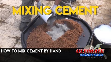 How to mix cement by hand - YouTube