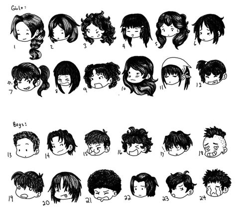 Chibi Hair Styles by SuperCatGirl on DeviantArt