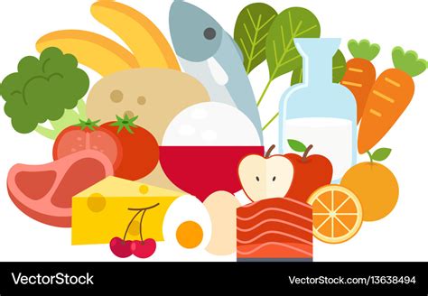 Healthy food concept Royalty Free Vector Image