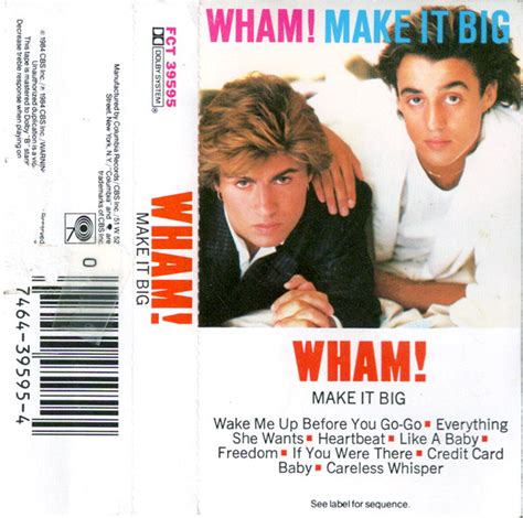 Wham! – Make It Big – Cassette (Dolby, B NR, Album), 1984 [r574593] | Discogs