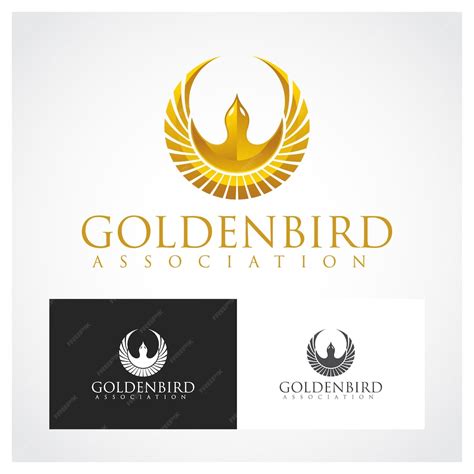 Premium Vector | Golden bird symbol