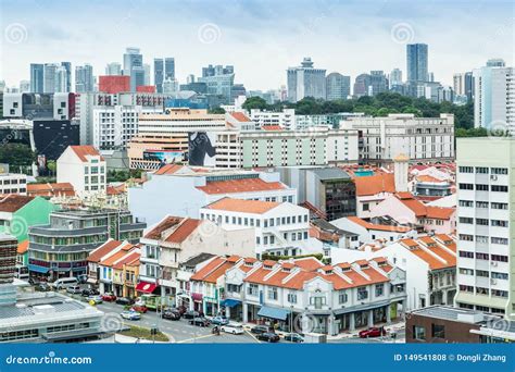 SINGAPORE-JUN 24 2017:Singapore Heritage Area Cityscape Aerial View ...